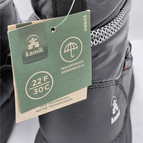 Kamik Womens Snow Boots Size 8 Black Waterproof Winter Faux Fur Insulated New - Picture 9 of 15